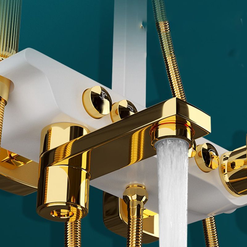 Slide Bar Shower System Adjustable Spray Pattern Shower Head Combo