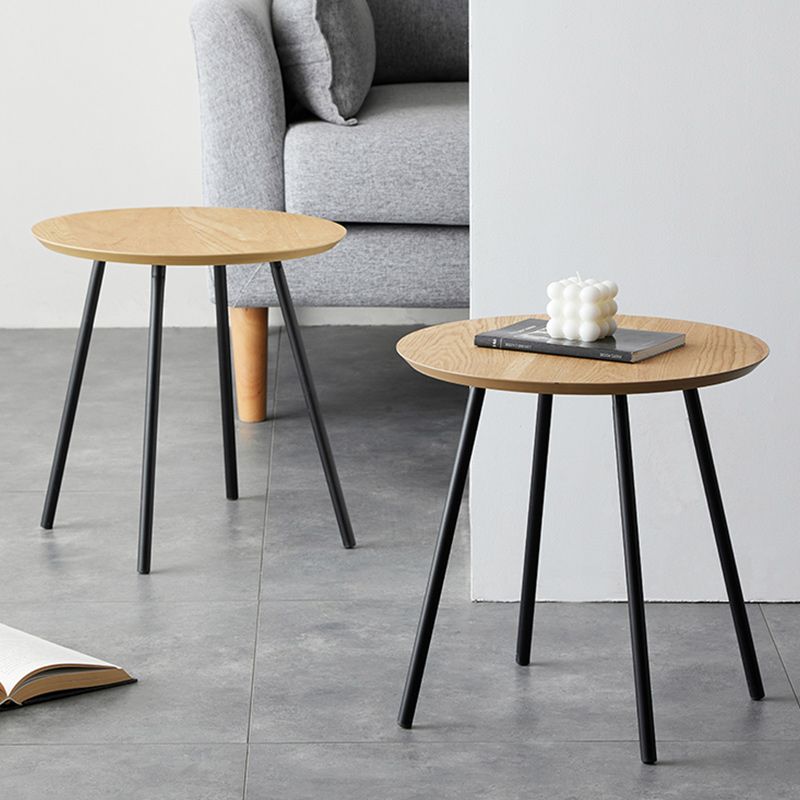 15" Wide Contemporary Corner Table Wood 4 Legs Accent Side Table