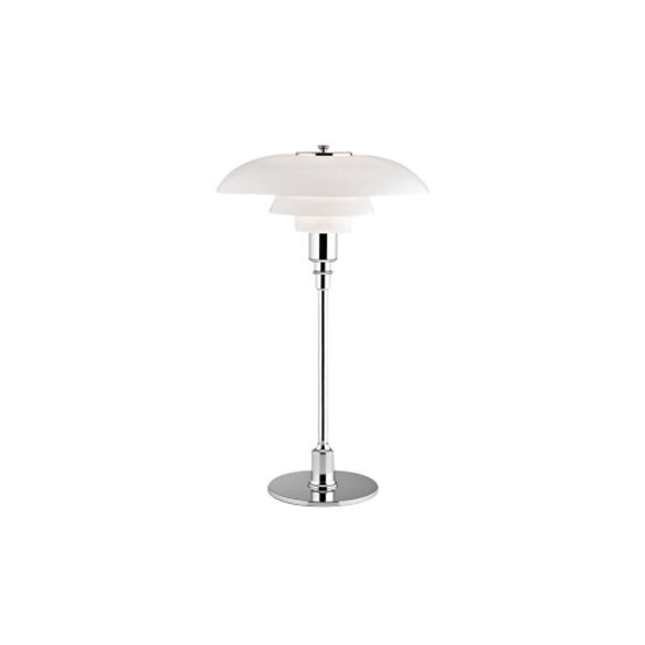 Lampada da tavolo a più livelli con paralume svasato, moderno ed elegante, in vetro, 1 luce, illuminazione da tavolo in rame/argento per camera da letto