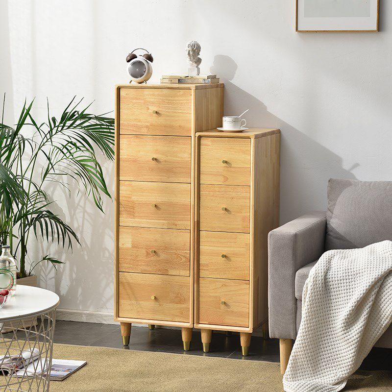 Modern Wood Cabinet Square Straight Legs Side Cabinet with Drawer