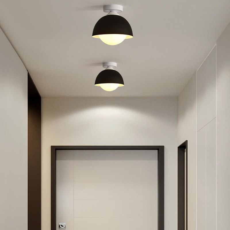 Modern Style Ceiling Light 1-Light Ceiling Mount Light with Glass Shade for Bedroom