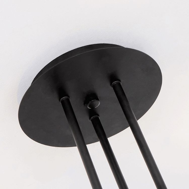 Cylindrical Metal Strip Lights Contemporary Kitchen Pendant Lights