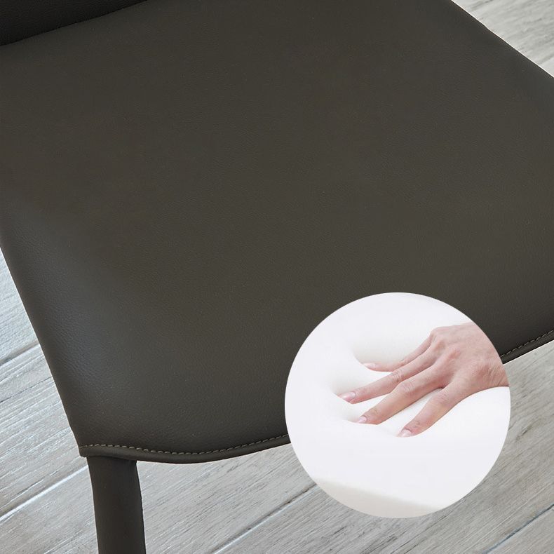 Modern Style Dining Chair Armless Chairs with Metal Legs for Home