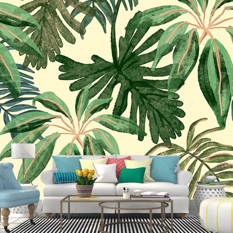 Eco-friendly Tropical Plant Mural Wallpaper Decorative Wall Art for Home Decor