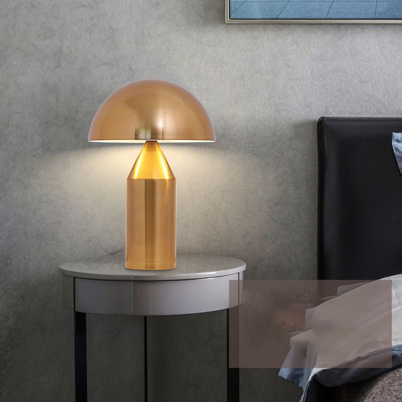 Metal Dome Night Table Lamps Modern Style 1 Light Table Light