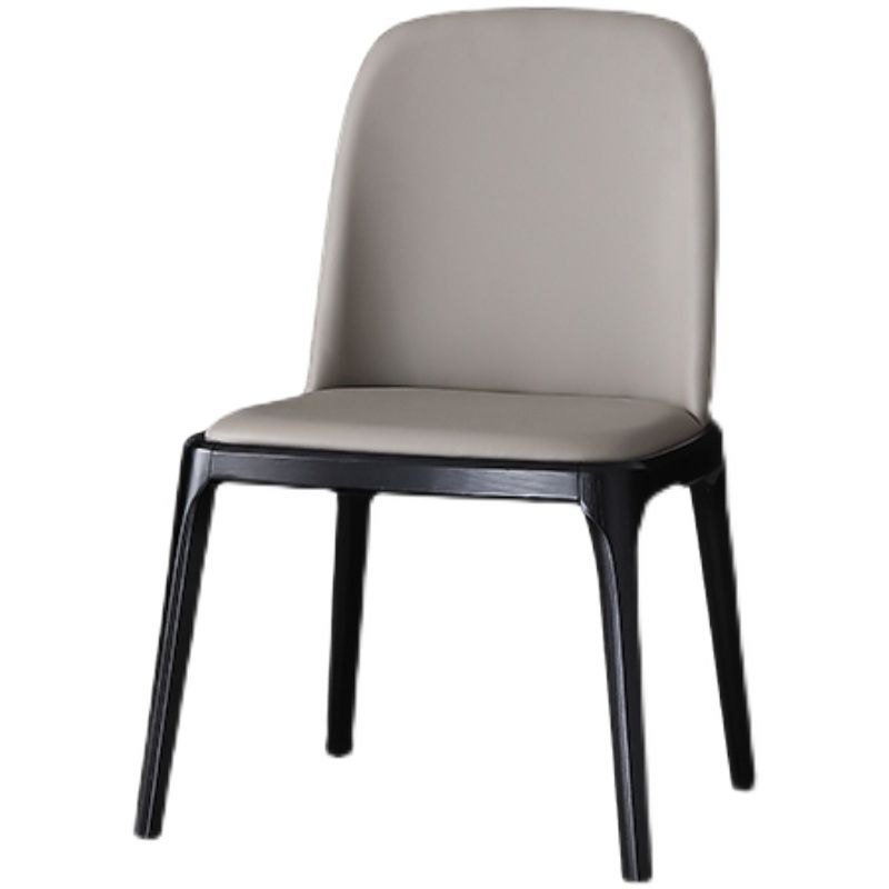 Modern Dining Room Side Chairs Ash Wood Armless Chairs for Home