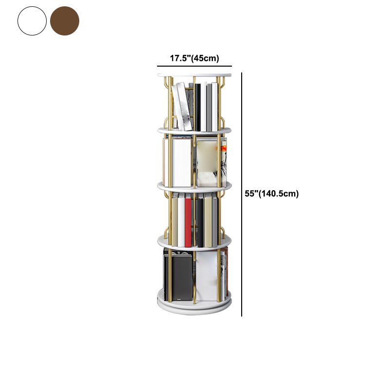 Nordic Geometric Bookcase Rotatable Study Room Storage Bookshelf