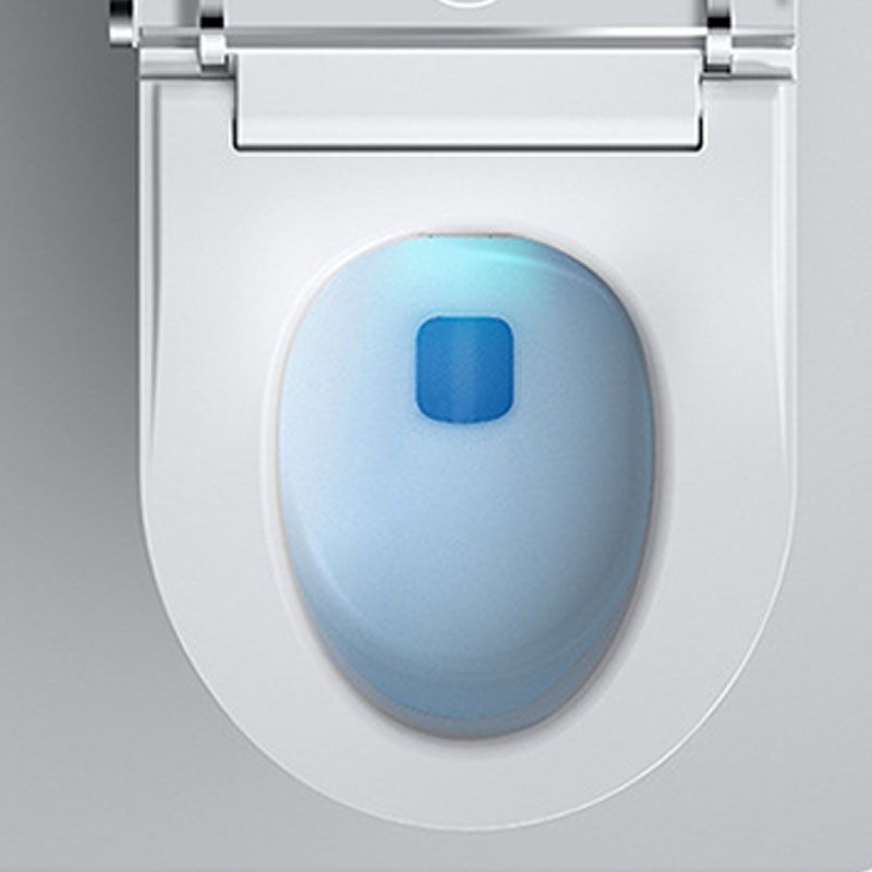 Elongated Toilet Wall Hung 1-Piece Automatic UV Sterilization Toilet with Concealed Tank