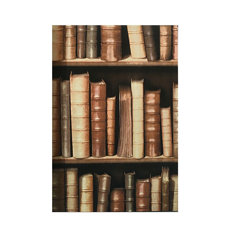 3D Bookstore and Stacked Books Decorative Non-Pasted Wallpaper, 57.1 sq ft.