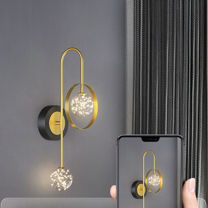 Modern Unique Shape Wall Mount Light Fixture Wall Light Sconce in Gold for Dining Room