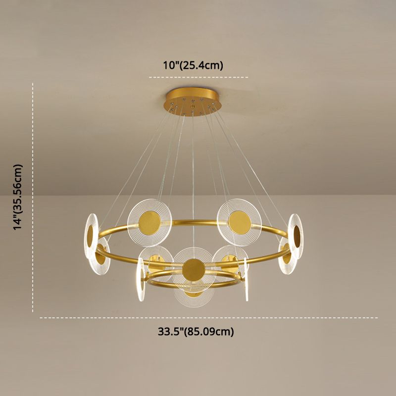 LED Circles Suspension Lamp Minimalistic Acrylic Living Room Chandelier Pendant Light
