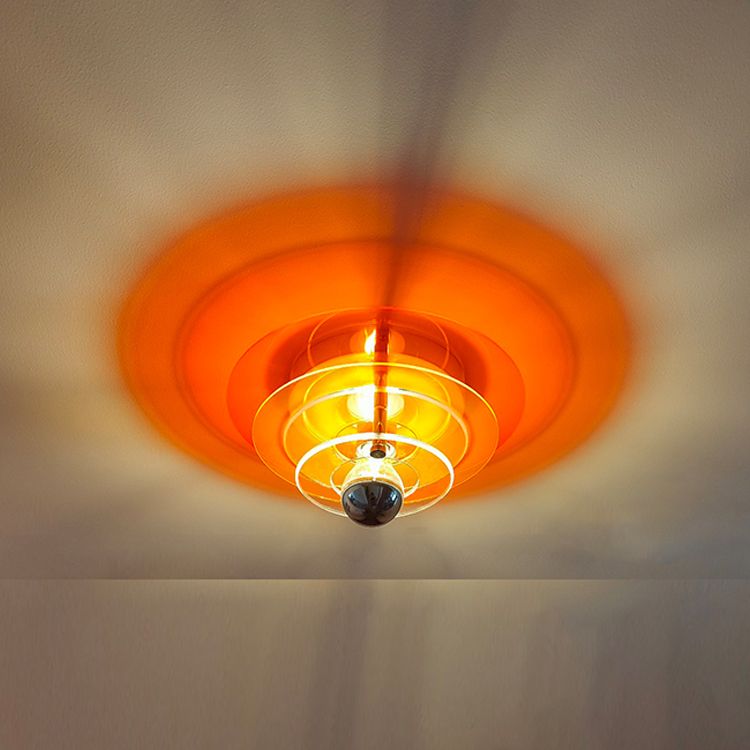 Multi-Layer Wall Sconce Lamp Nordic Acrylic 1-Light Bedroom Wall Light Fixture