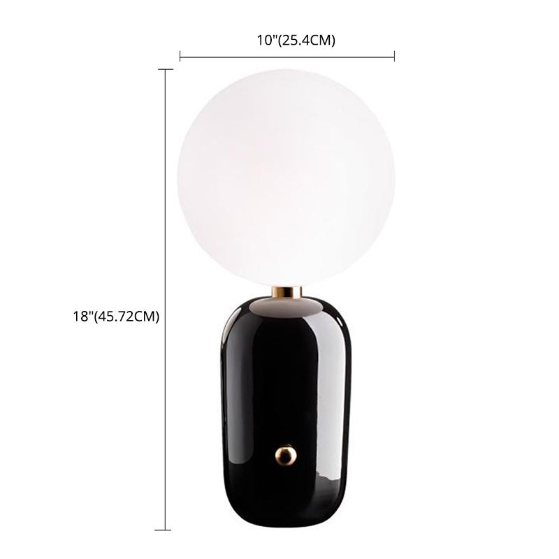 Glass Spherical Table Light Modern 1 Light Table Lamp