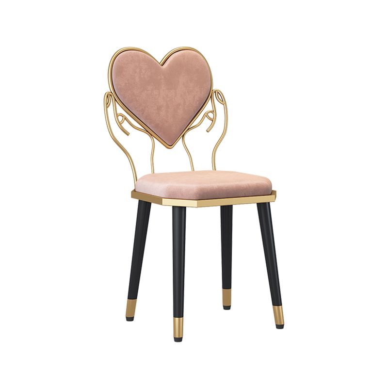 Nordic Style Velvet Dining Chair Metal Dining Chairs for Restaurant Use