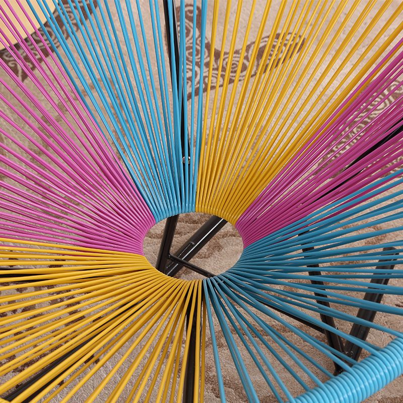 Contemporary Rocking Chair Wicker Wing Chair Back Solid Color Indoor Rocking Chair