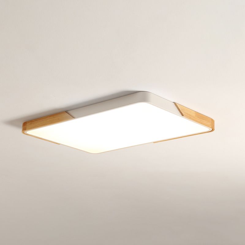 Modern Simple LED Ceiling Lamp Iron Geometry Shape Flush Mount for Dining Room