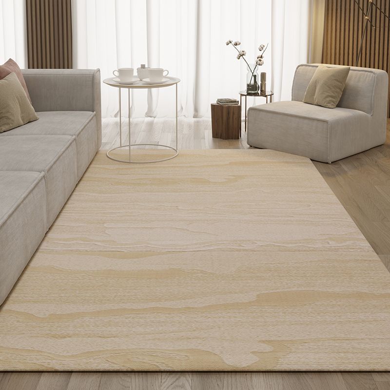 Khaki Modern Area Carpet Geometric Pattern Polyester Area Rug Stain Resistant Rug for Home Decor