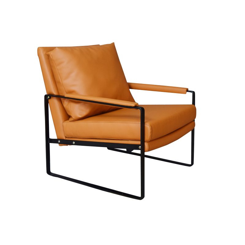 Bonded Leather/Linen Arm Chair 27.5 "L x 34.2"W x 31.4"H Arms Included Chair