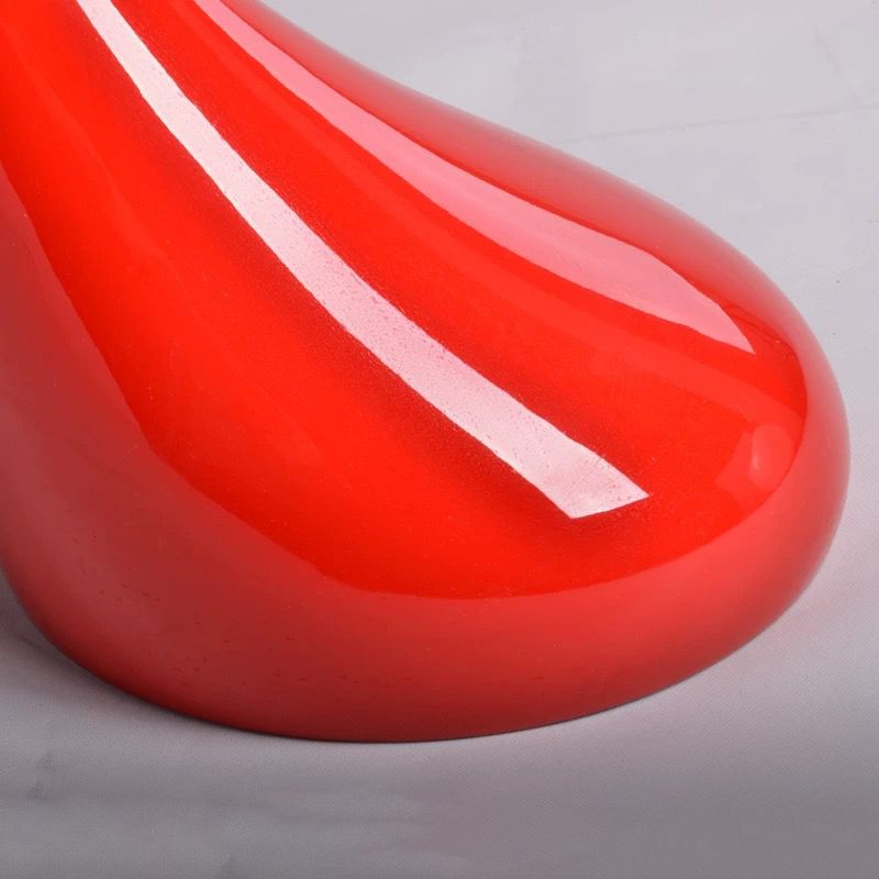 Contemporary End Table Glass Round Plastic Pedestal Living Room Side Table