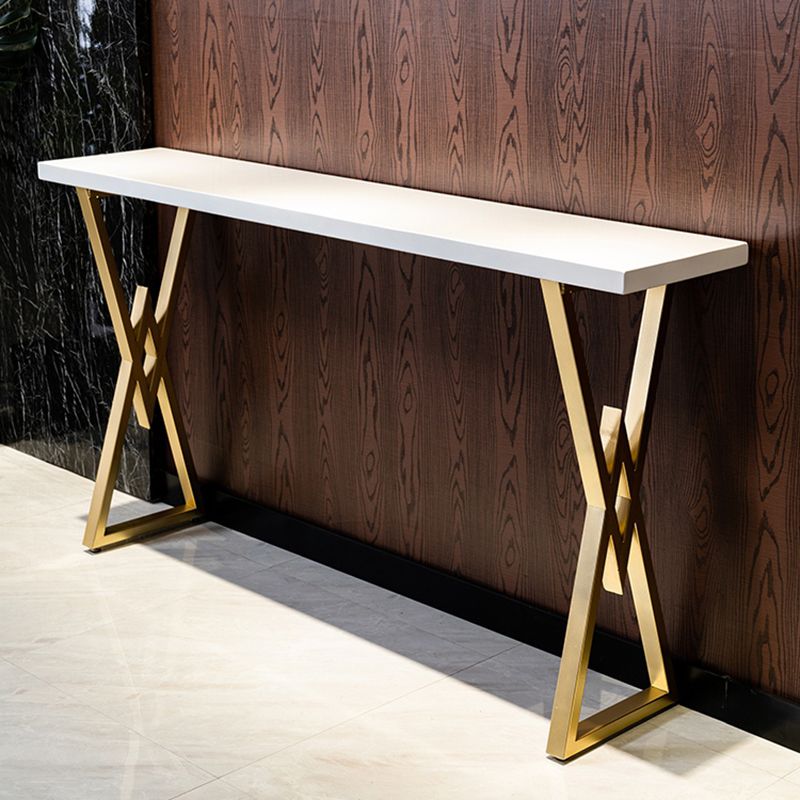 Nordic White Wood Bar Table 42-inch Height Pub Table for Kitchen Living Room