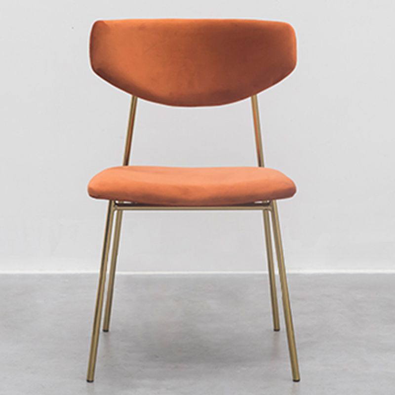 Upholstered Dining Chair Glam Style Open Back Side Chair for Indoor