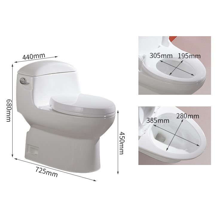 Traditional Seat Included One Piece Toilet Floor Mounted Toilet Bowl for Washroom