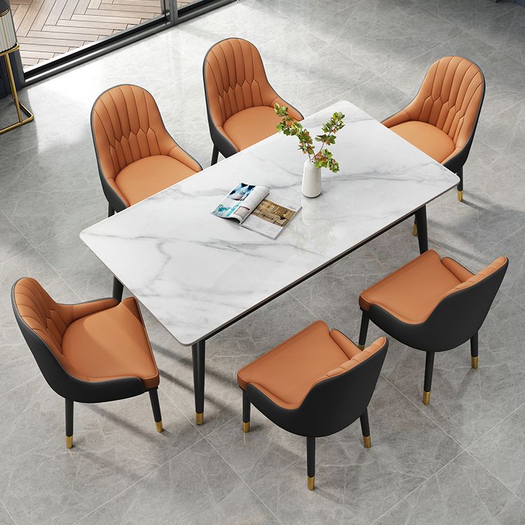 Simplicity Style Rectangle Home Furniture Stone Dining Table with 4-foot