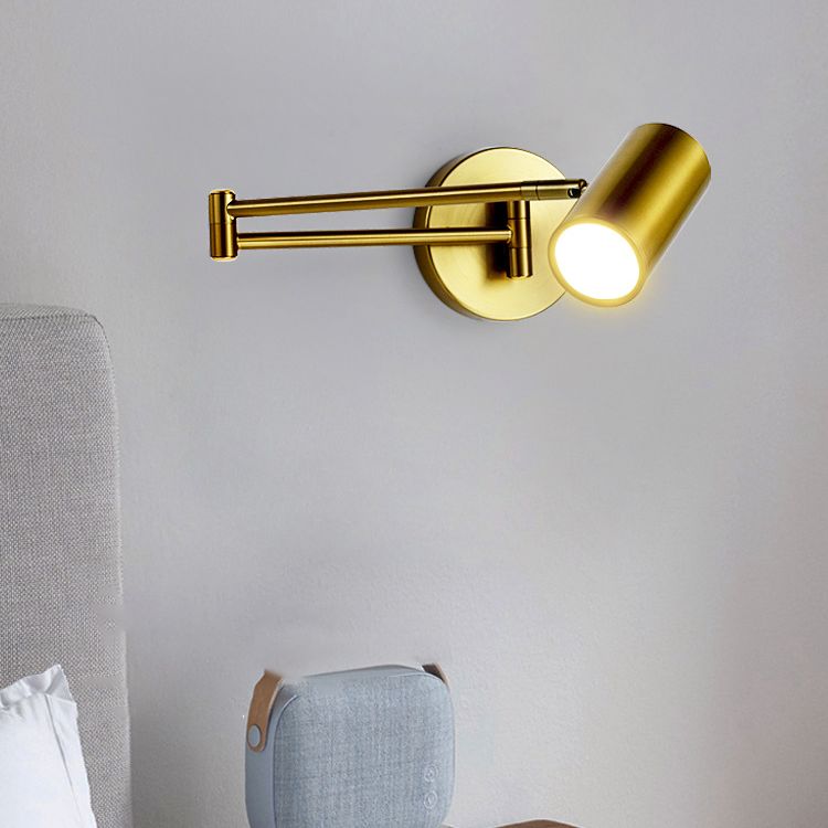 Prononi leggeri in metallo a 1 luce Moderna MODERNIT BLACK E GOLD ARM SCHEDTURE DELLA parete