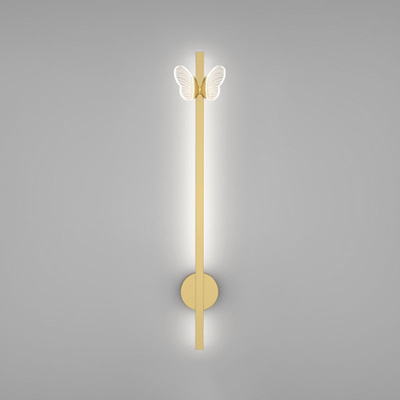 Strip Shape Wall Mount Light Butterfly LED Wall Light with Acrylic Shade for Bedroom