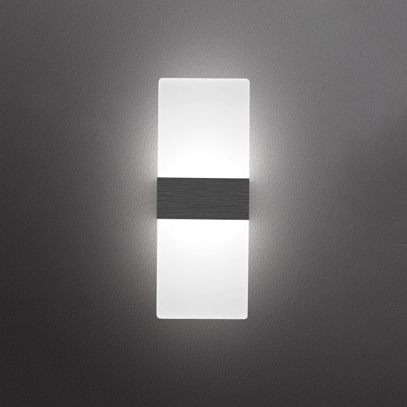Lampada da parete per tonalità rettangolare in alluminio modernista Light Sconce a 1 luce per camera da letto