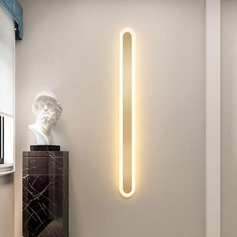 Éclair mural en métal linéaire Éclairage mural de style moderne en or