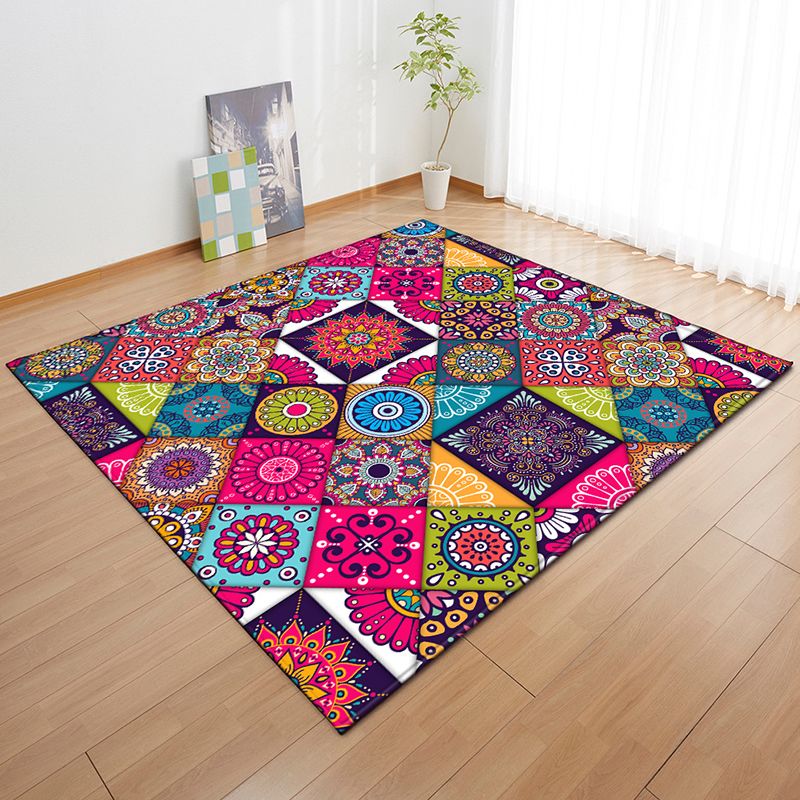 Tapis en brique de couleur marocaine Tapis d'intérieur synthétique Multi couleurs Tapis sans glissement de la zone amicale pour animaux de compagnie pour décoration