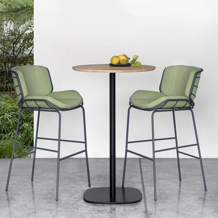 Modern Round Bar Table Set 1/2/3 Pcs Matte Finish Bar Height Set