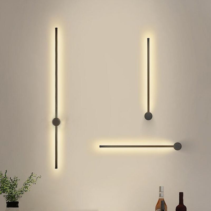 Modern Minimalist Style Linear Wall Sconce Lighting Metal Wall Mount Light for Living Room