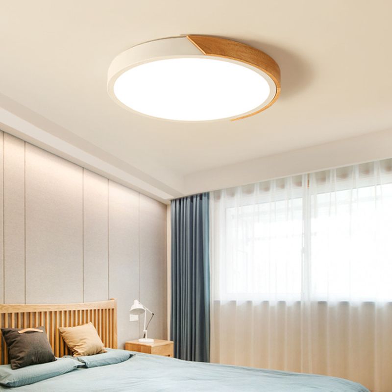 Deckenleuchte in geometrischer Form, modernes Makronen-Eisen, 1-flammig, Unterputzmontage für Schlafzimmer, Arbeitszimmer