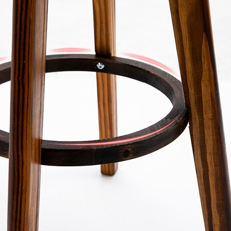 Industrial Wooden Counter Height Stools Round Bar Stool for Bristol