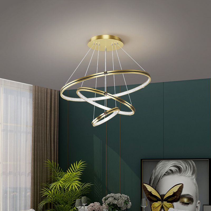 Multi-Tier Chandelier Light Fixture Modern Simplicity Acrylic Pendant Lighting for Restaurant