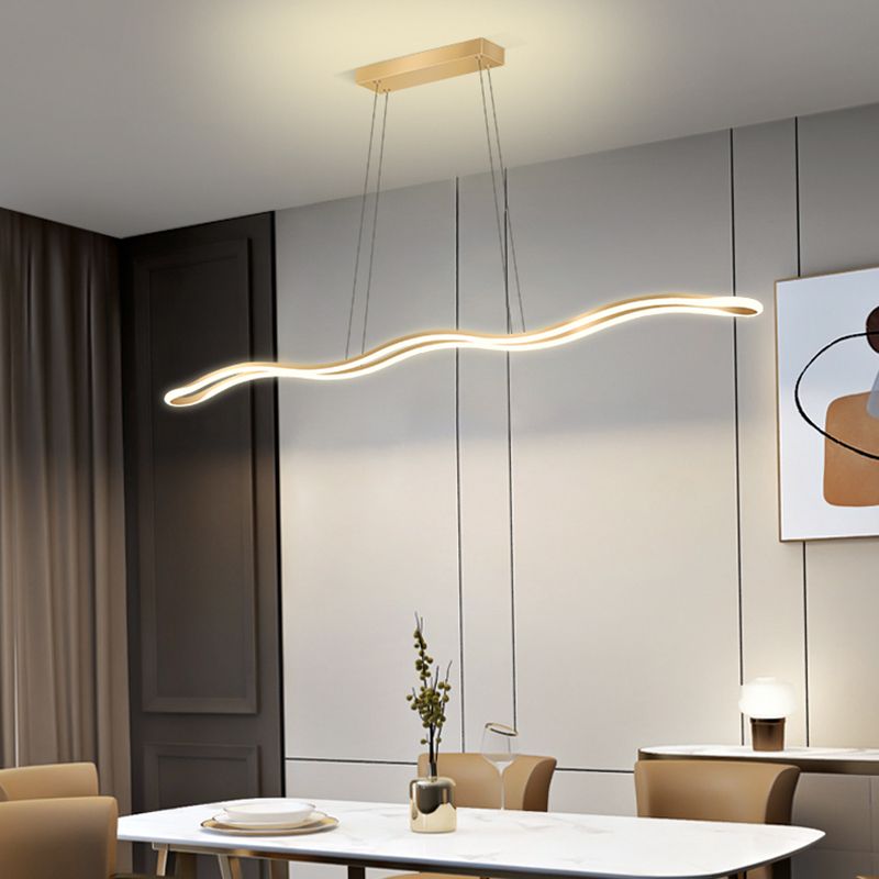 Nordic Characteristic Simple Modern Style LED Island Chandelier Light for Dining Room