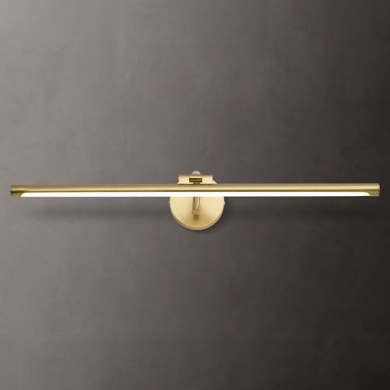 Linear Shade Modern Style Wall Sconce Metal 1 Light Sconces in Brass Finish