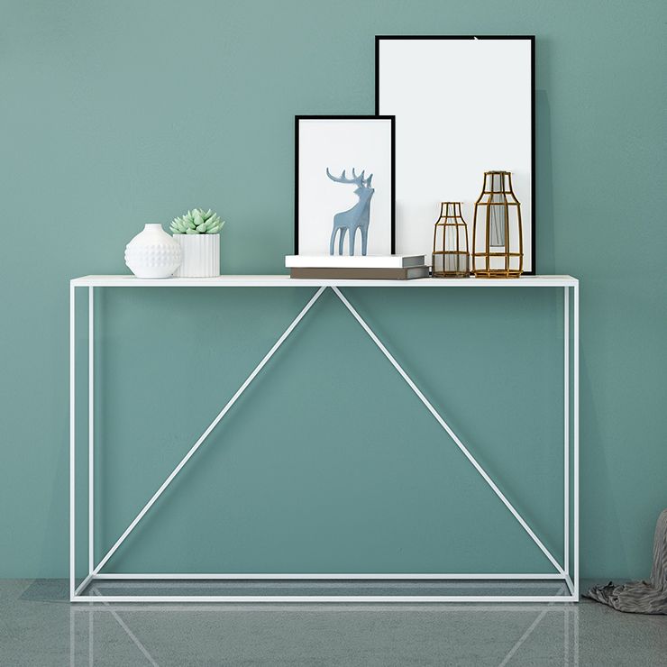 Iron Modern Console Sofa Table 29.53-inch Tall Accent Table with 1 Shelf