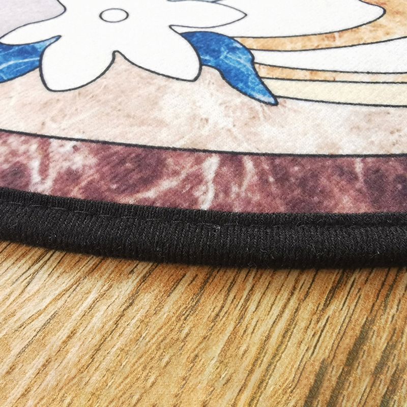 Donkerbruine vintage tapijt polyester grafisch vloerkleurbestendig tapijt voor woonkamer