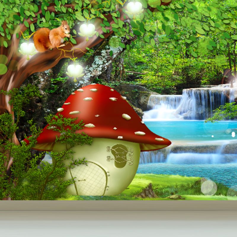 Beautiful Cascades Wall Paper Mural Kids Bedroom Fairy Tale Wall Decor, Custom Print