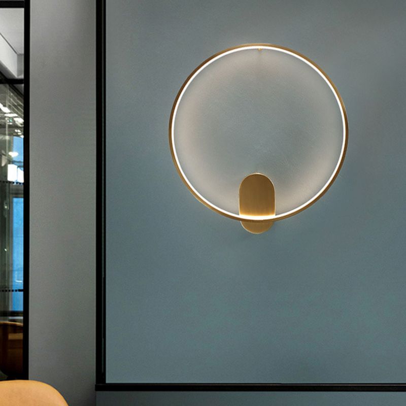 Modern Geometric Linear Wall Mount Lighting Minimalist Metallic LED Wall Sconce