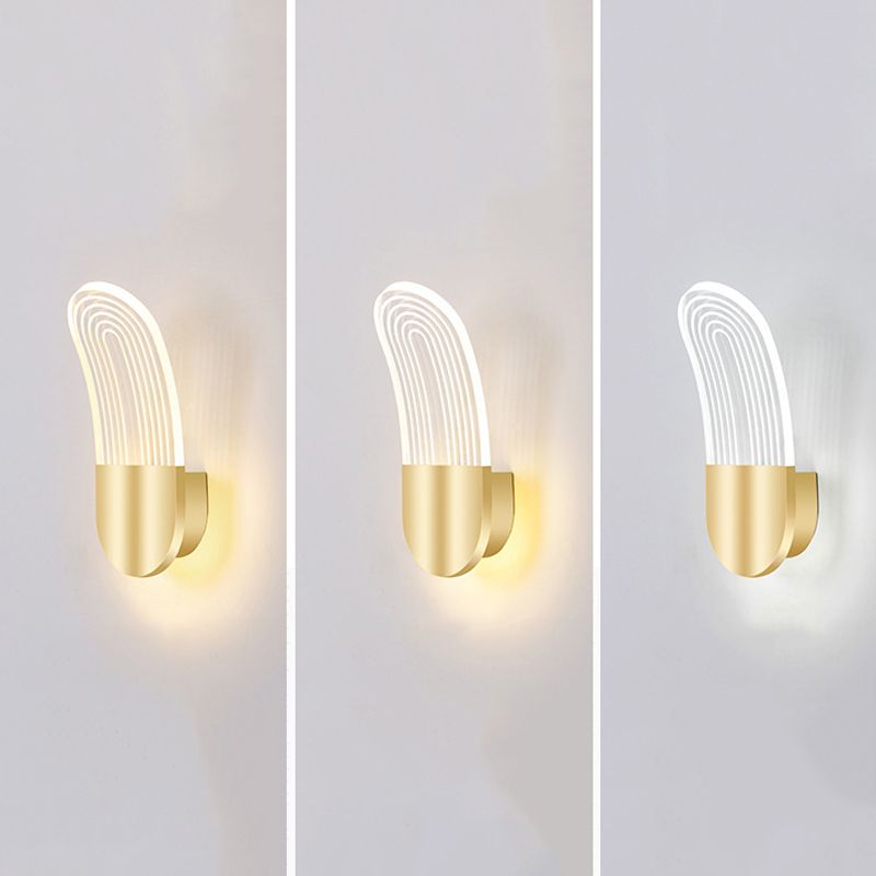 Modern Unique Shape Wall Light Fixture 1 Light Wall Mounted Lighting