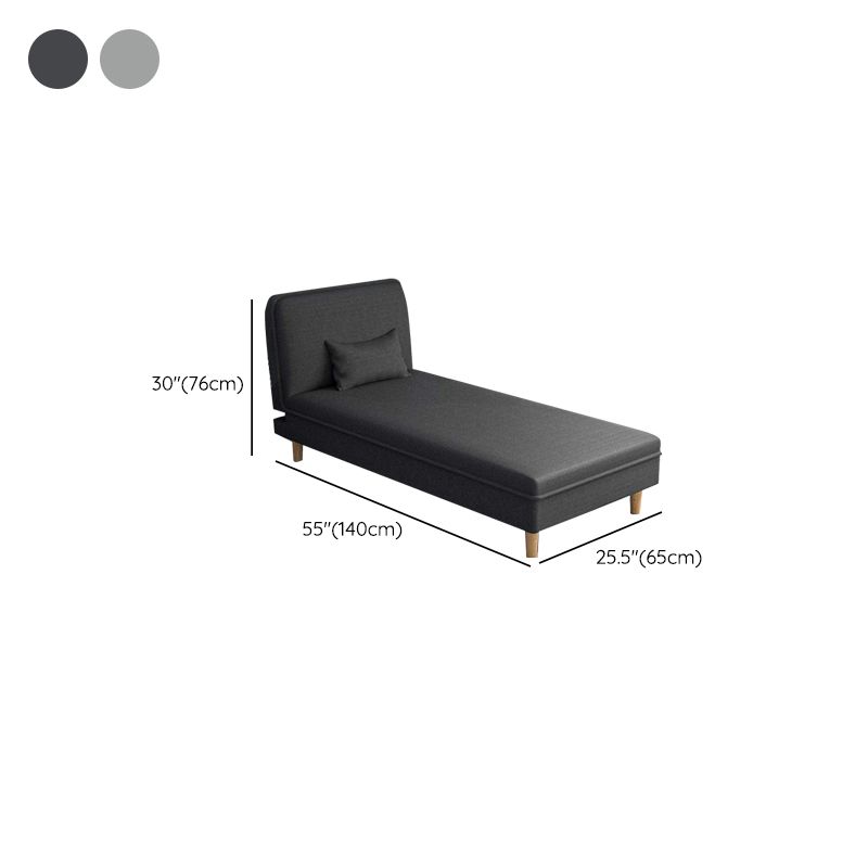 3-Position Scandinavian Chaise Lounge Couch Armless Chaise with Pillow