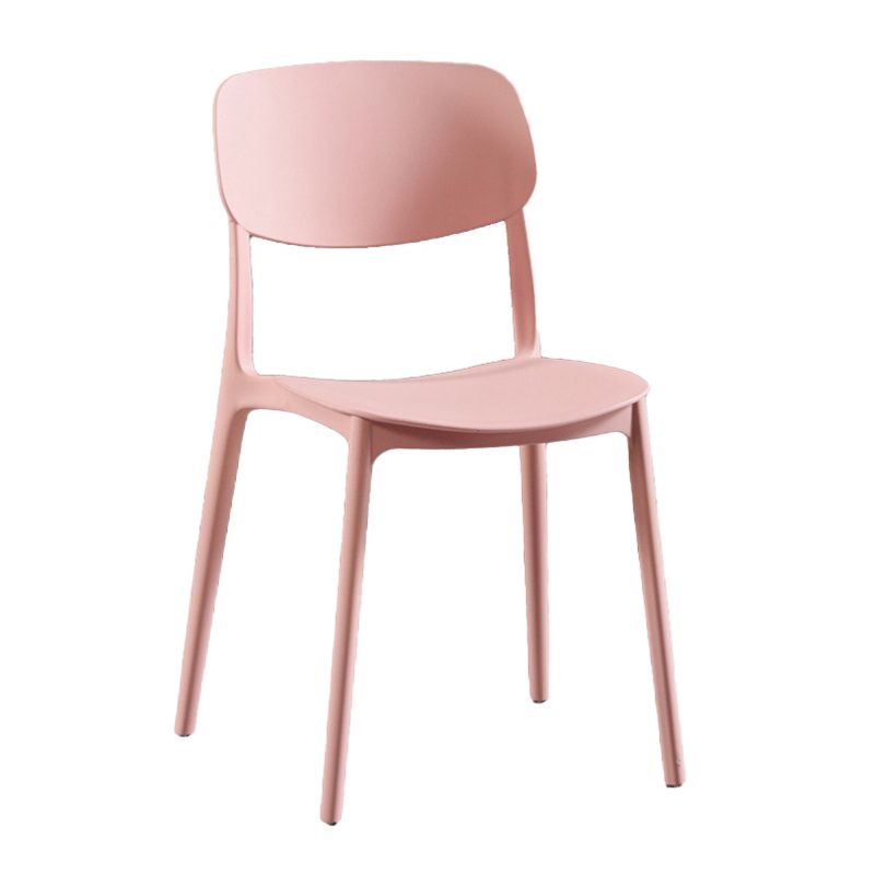 Plastic Contemporary Armless Chair Open Back Kitchen Room Chair