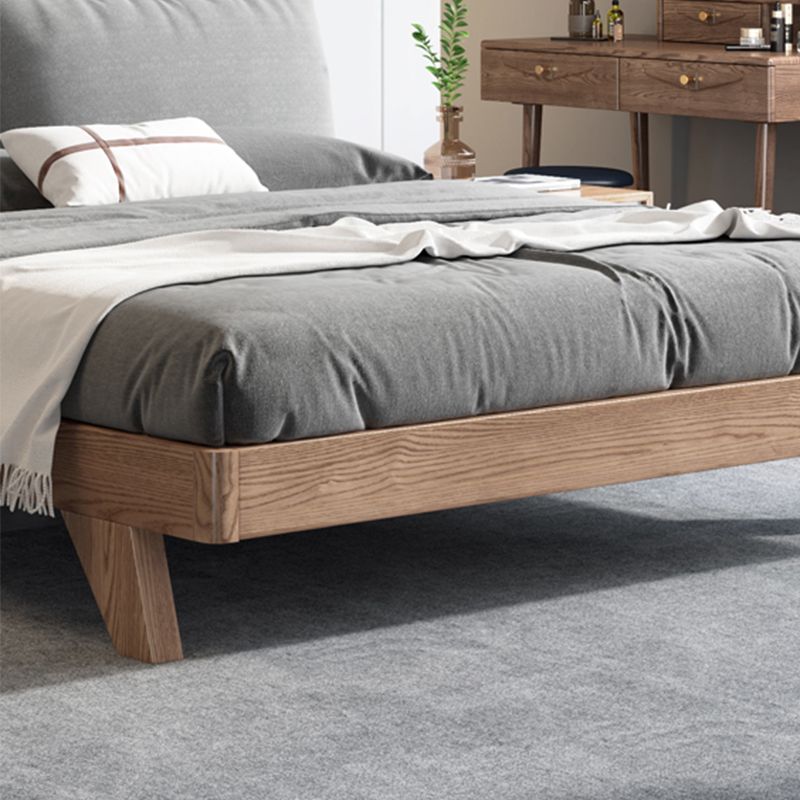 Wood Low Profile Upholstered Bed Nordic 35.43-Inch H Bed Frame with Headboard