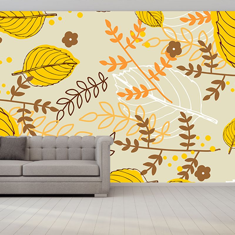 Environment Friendly Murals Tropical Style Leaves Murals for Decoration