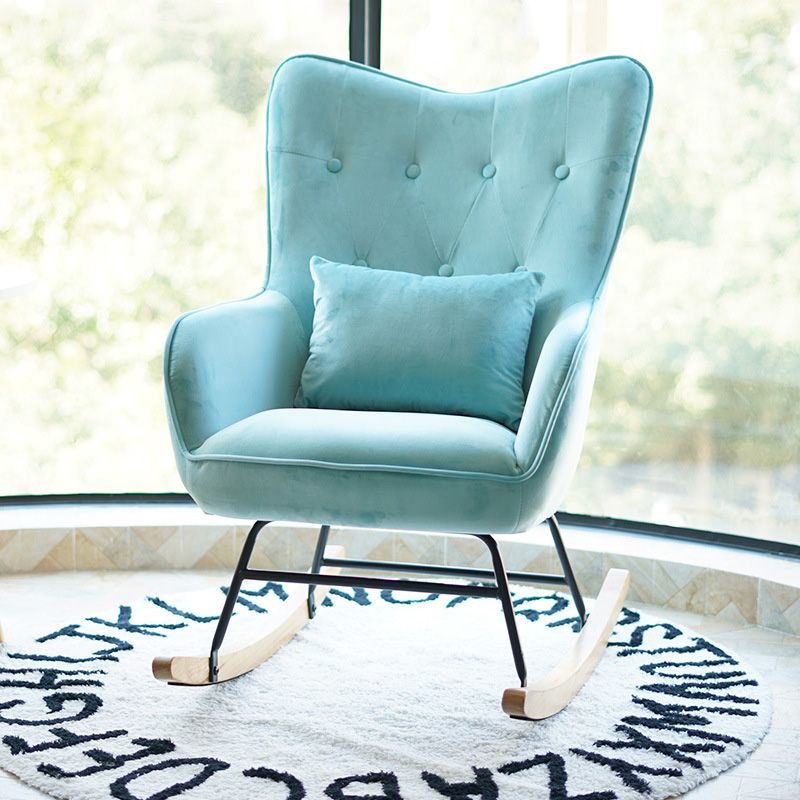 25.9"Wide Wingback Chair with Sled Base Tufted Back Arm Chair