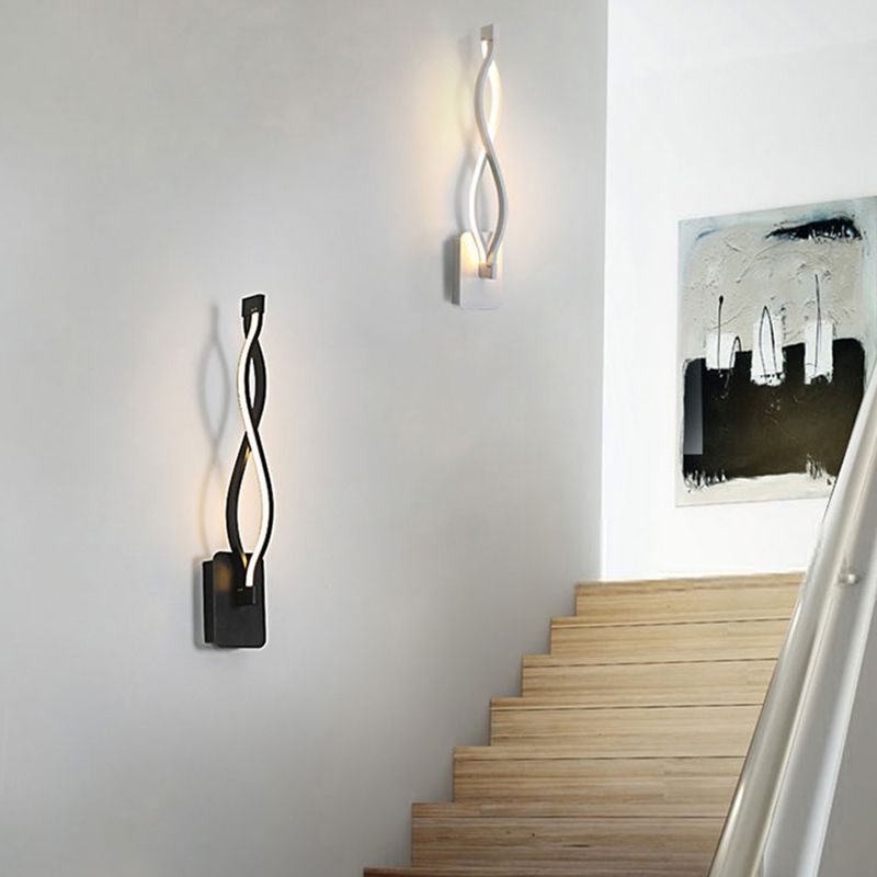 Sala de estar modernista pared apliques led lineal luz de pared simple montada en la pared